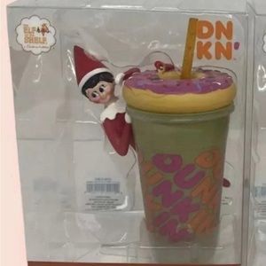 Dunkin Elf on the shelf Christmas ornament